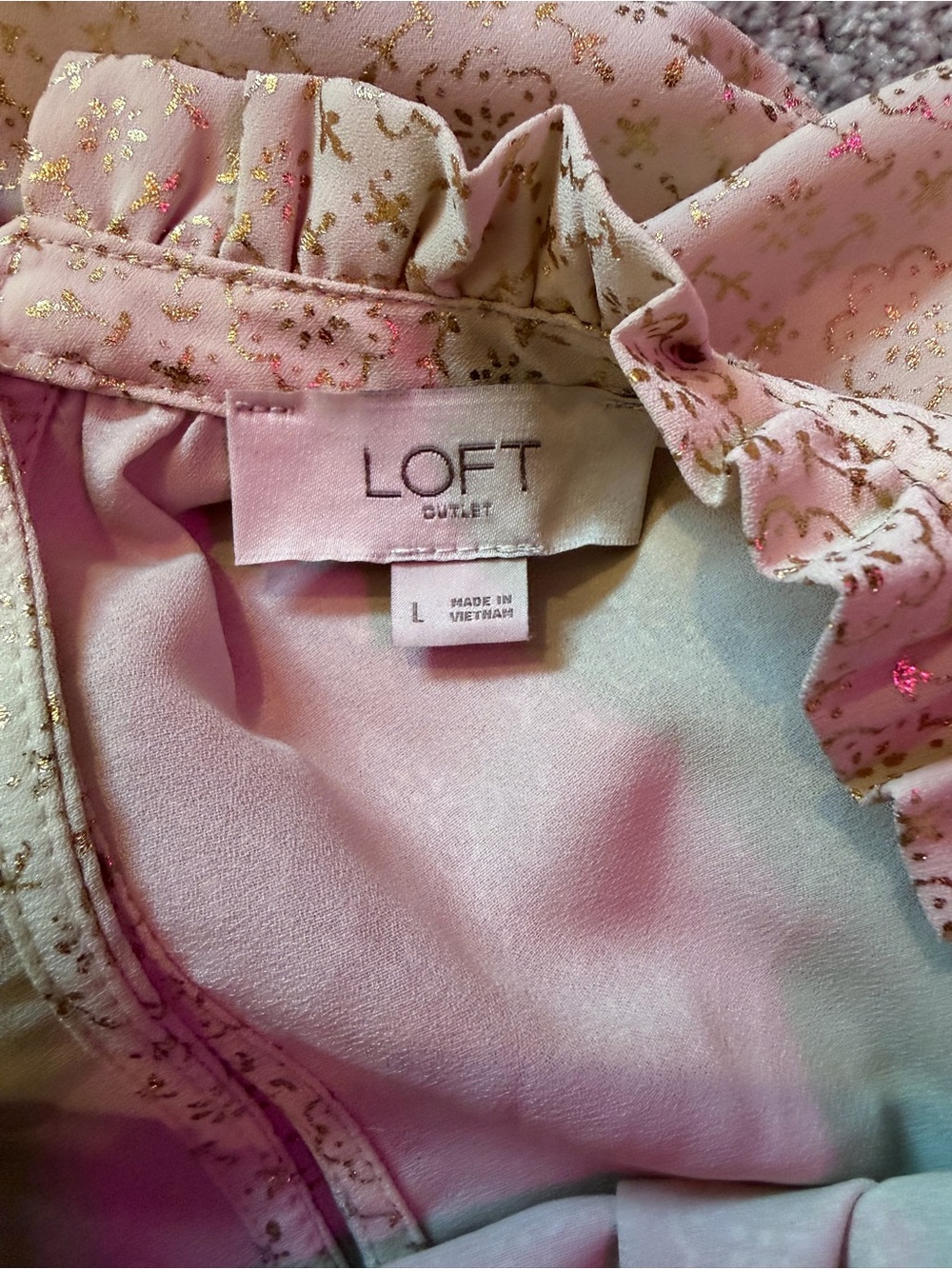 LOFT Blouse - Lightweight Ruffled Neck - Picture 2 of 2
